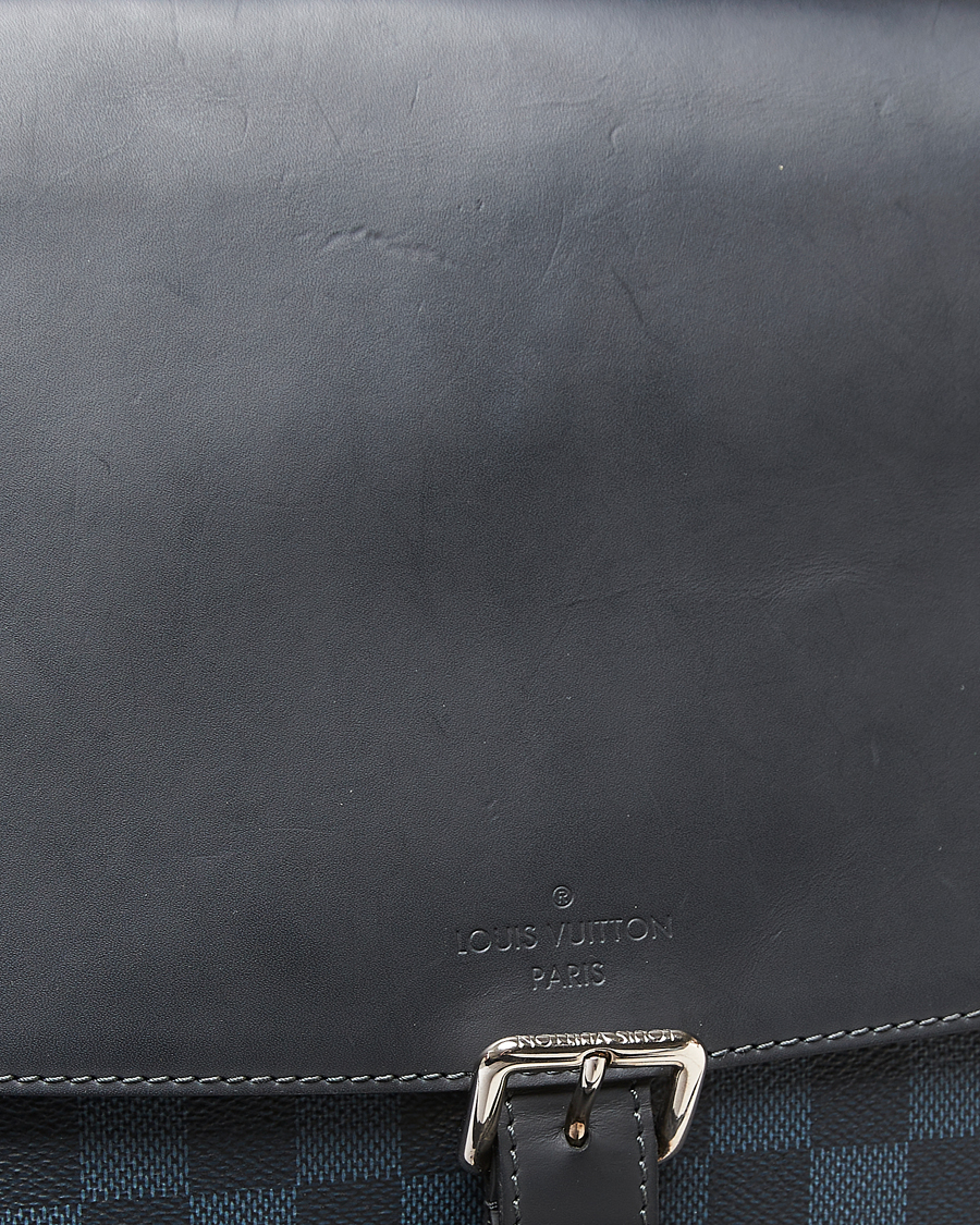 Men | Pre-Owned & Vintage Bags | Louis Vuitton Pre-Owned | Newport Messenger PM Damier Cobalt