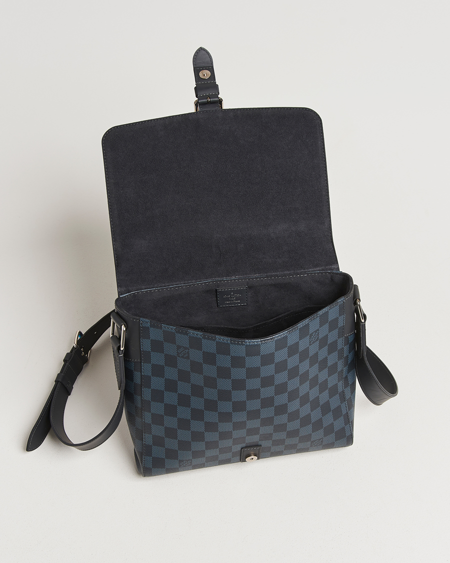 Men | Pre-Owned & Vintage Bags | Louis Vuitton Pre-Owned | Newport Messenger PM Damier Cobalt