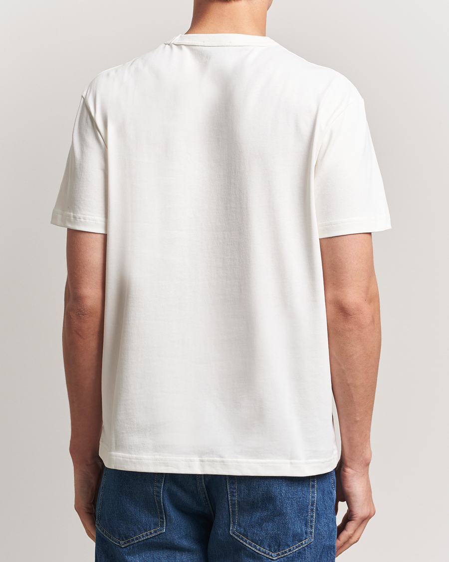 Men | T-Shirts | A.P.C. | Boxy Fit Petit VPC T-Shirt White/Dark Navy