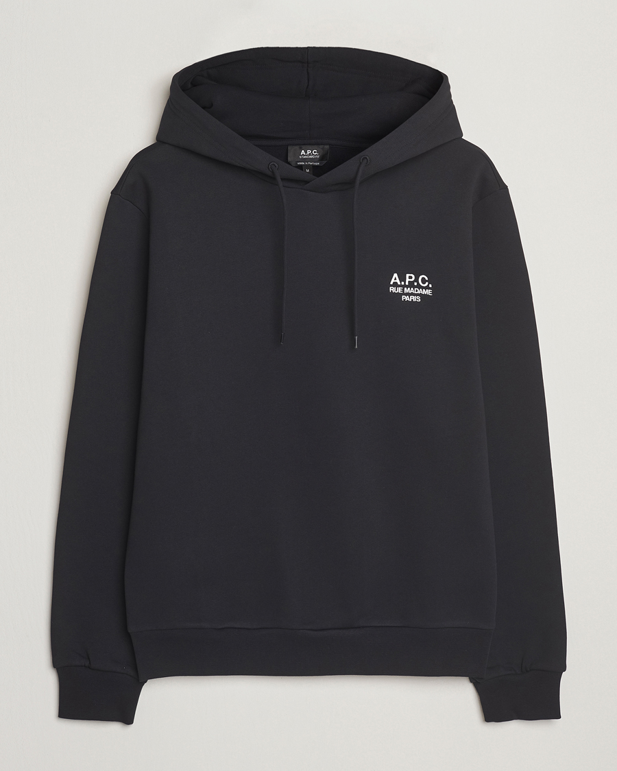 Men | Sweaters & Knitwear | A.P.C. | Rue Madame Hoodie Black/White