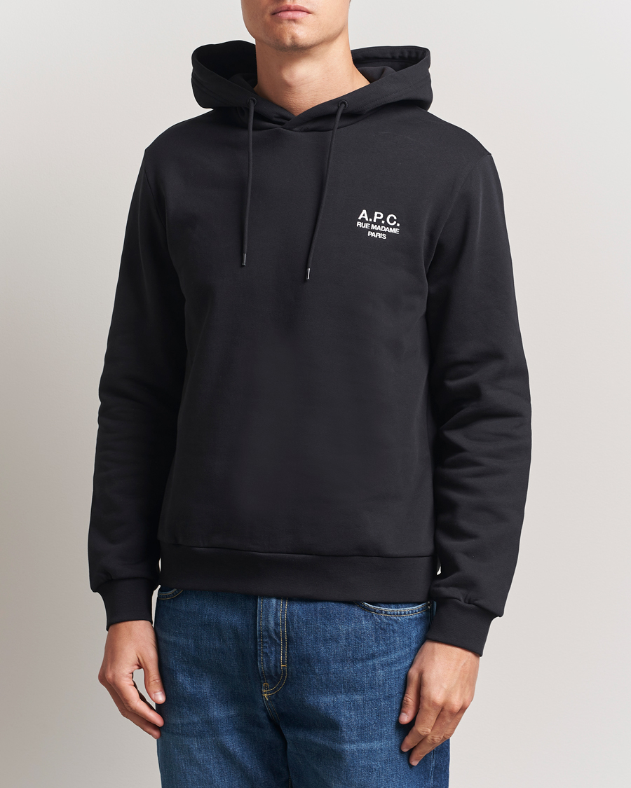 Men | Sweaters & Knitwear | A.P.C. | Rue Madame Hoodie Black/White