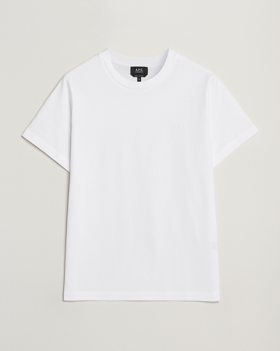 Men | T-Shirts | A.P.C. | Embroidered APC T-Shirt White