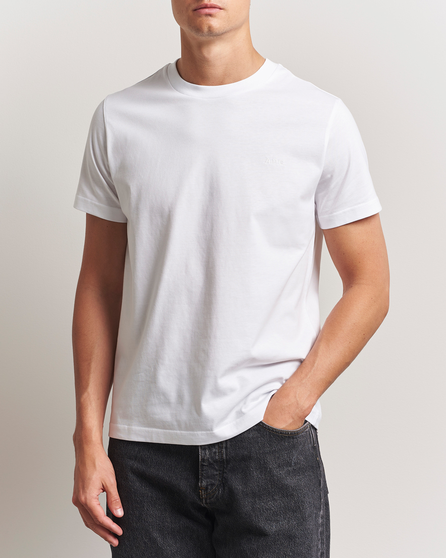 Men | T-Shirts | A.P.C. | Embroidered APC T-Shirt White
