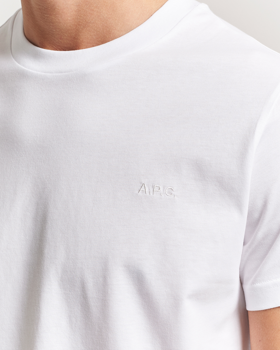 Men | T-Shirts | A.P.C. | Embroidered APC T-Shirt White