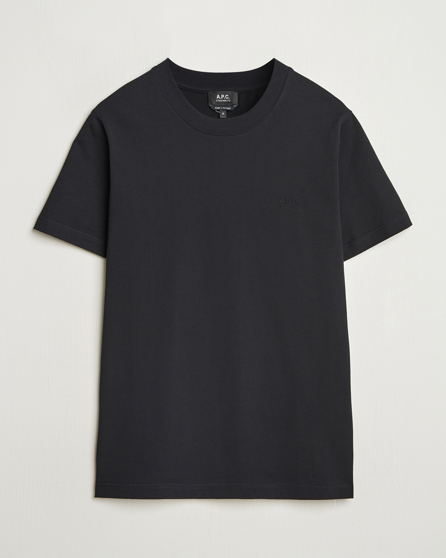 Men | T-Shirts | A.P.C. | Embroidered APC T-Shirt Black