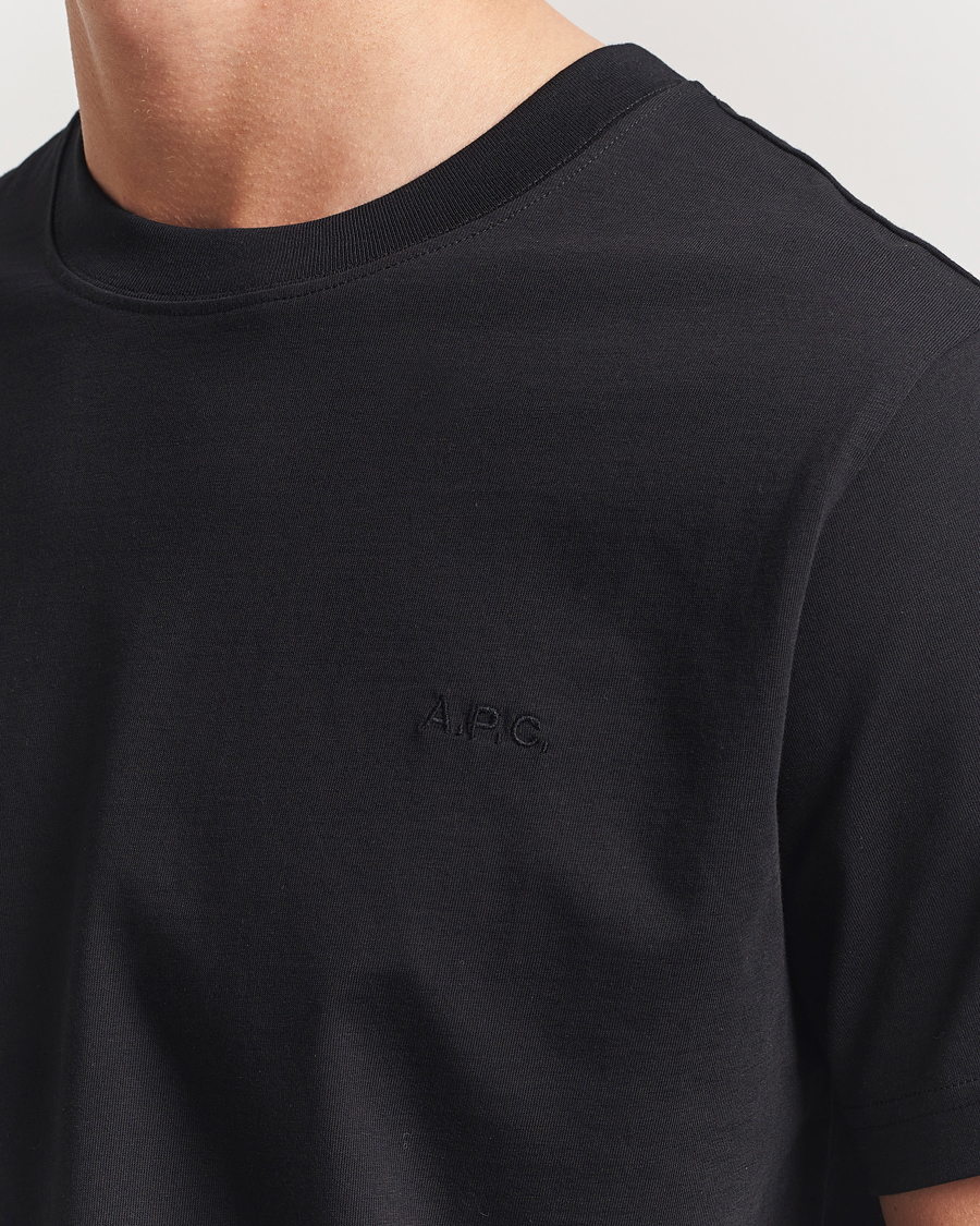 Men | T-Shirts | A.P.C. | Embroidered APC T-Shirt Black