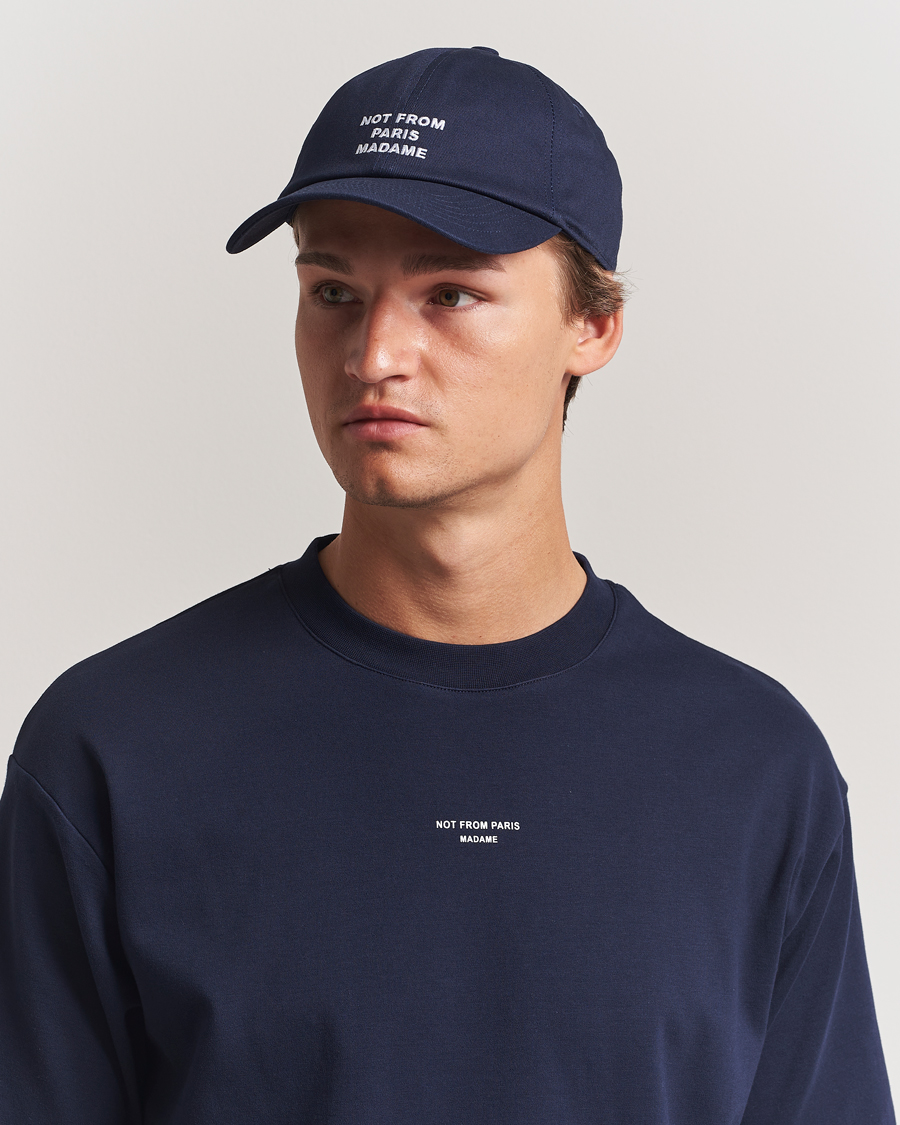 Men | Hats & Caps | Drôle de Monsieur | Slogan Baseball Navy