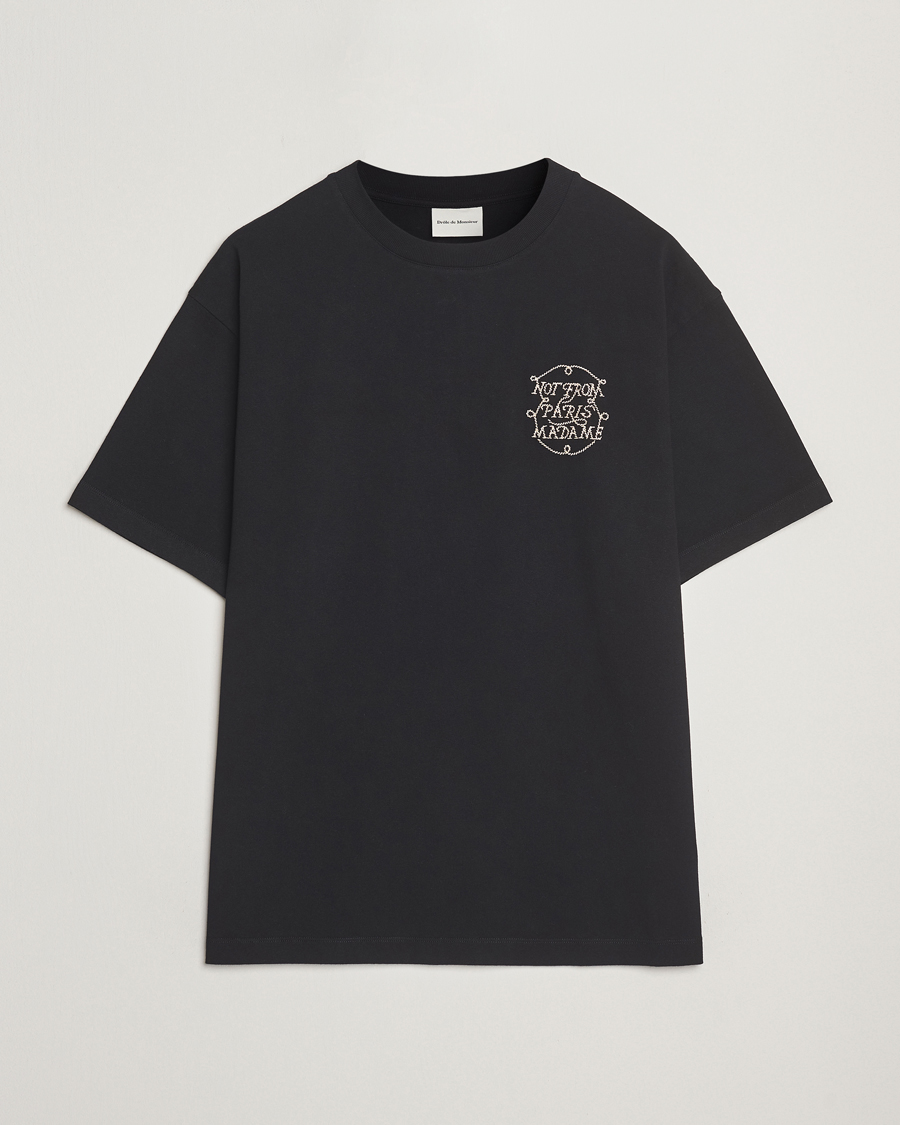 Men | T-Shirts | Drôle de Monsieur | Slogan Tresses T-Shirt Black