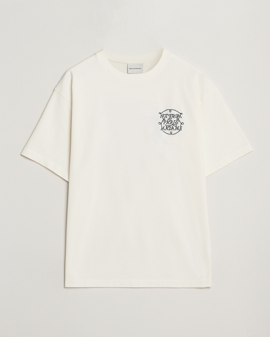 Men | T-Shirts | Drôle de Monsieur | Slogan Tresses T-Shirt Off White