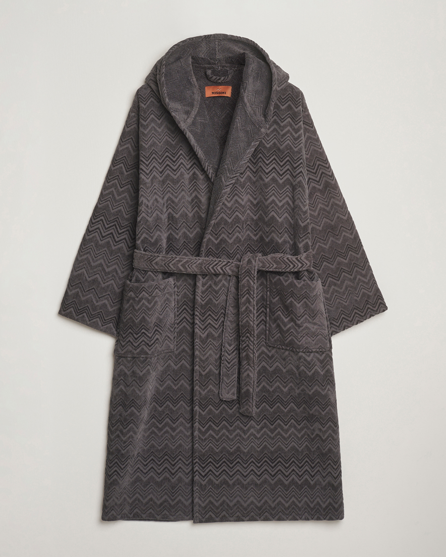 Men | Missoni Home Chalk Bathrobe Anthracite Grey | Missoni Home | Chalk Bathrobe Anthracite Grey