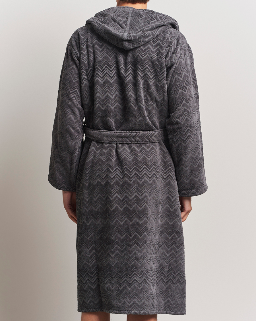 Men | Missoni Home Chalk Bathrobe Anthracite Grey | Missoni Home | Chalk Bathrobe Anthracite Grey