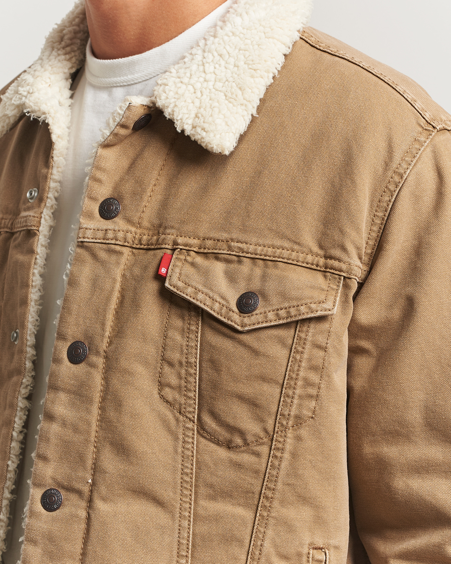 Men | Coats & Jackets | Levi's | Type 3 Sherpa Trucker Ermine Brown