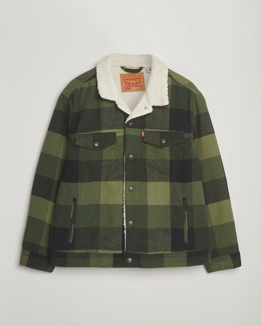 Men | Coats & Jackets | Levi's | Relaxed Fit Checked Trucker Jacket Laredo