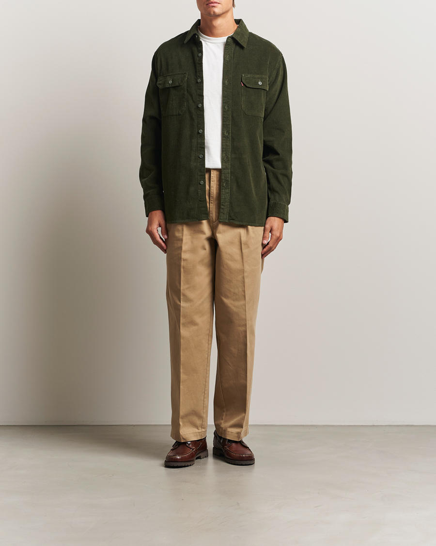 Men | Shirts | Levi's | Jackson Corduroy Worker Shirt Dark Green