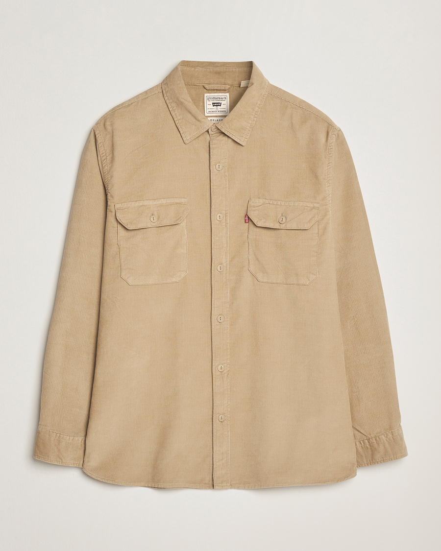 Men | Shirts | Levi's | Jackson Corduroy Worker Shirt Beige
