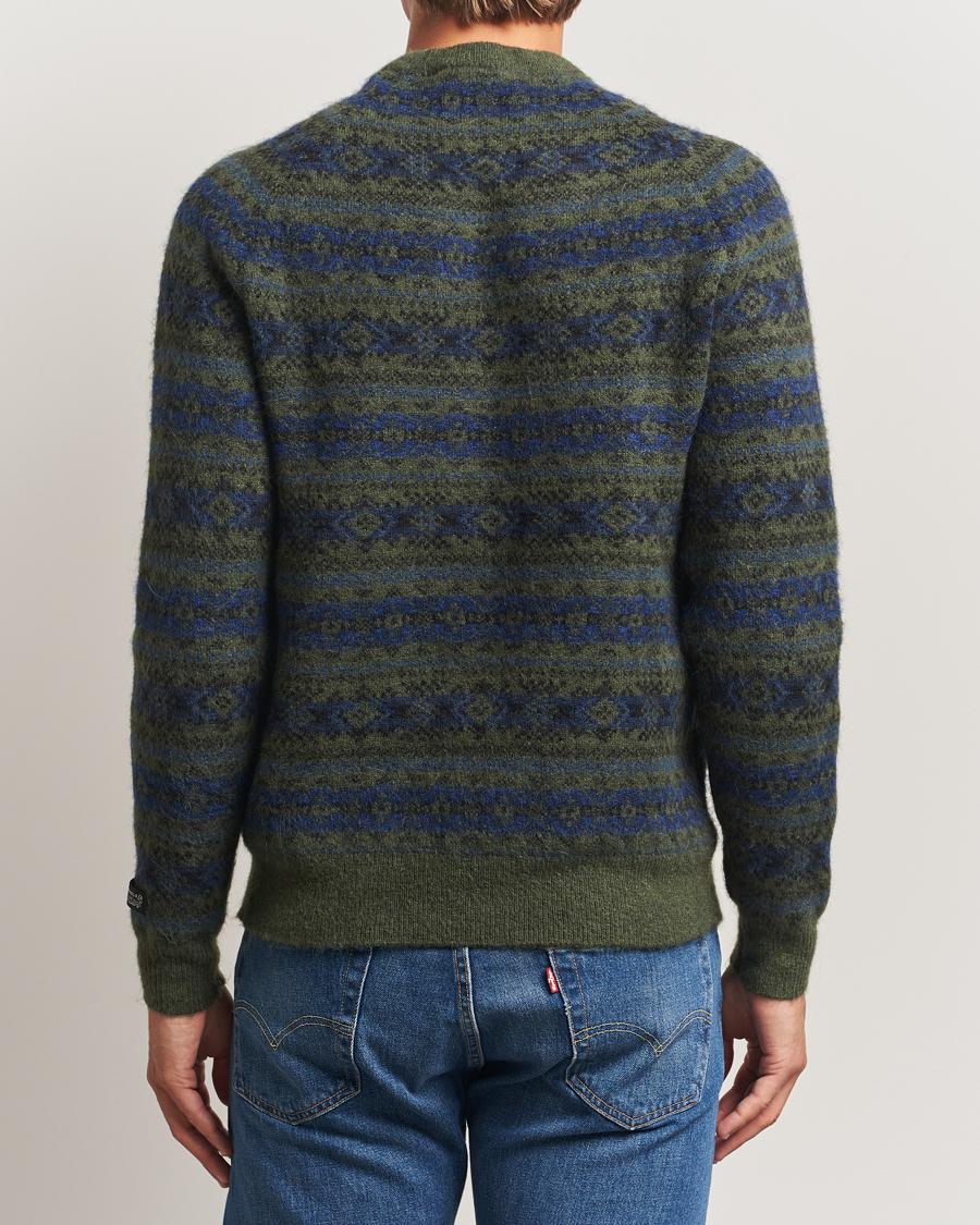 Men | Sweaters & Knitwear | Levi's | Presidio Raglan Knitted Fairisle Sweater Dark Green