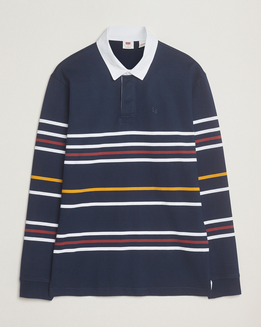 Men | Sweaters & Knitwear | Levi's | Union Striped Rugby Sweater Navy Blazer