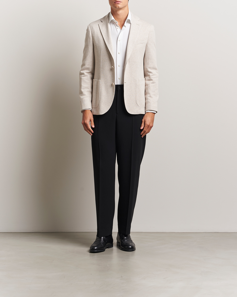Men | Blazers | BOSS BLACK | Hanry Cotton Pepita Blazer Medium Beige