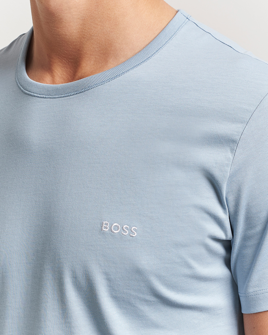 Men | T-Shirts | BOSS BLACK | 3-Pack Crew Neck T-Shirt Blue/Aqua/Navy