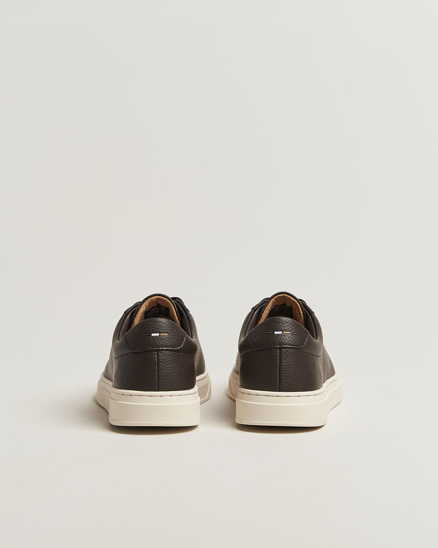 Men | BOSS BLACK Kieran Grained Leather Sneaker Dark Brown | BOSS BLACK | Kieran Grained Leather Sneaker Dark Brown