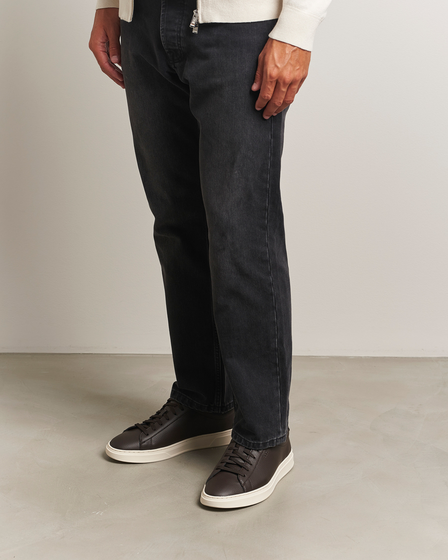 Men | BOSS BLACK Kieran Grained Leather Sneaker Dark Brown | BOSS BLACK | Kieran Grained Leather Sneaker Dark Brown