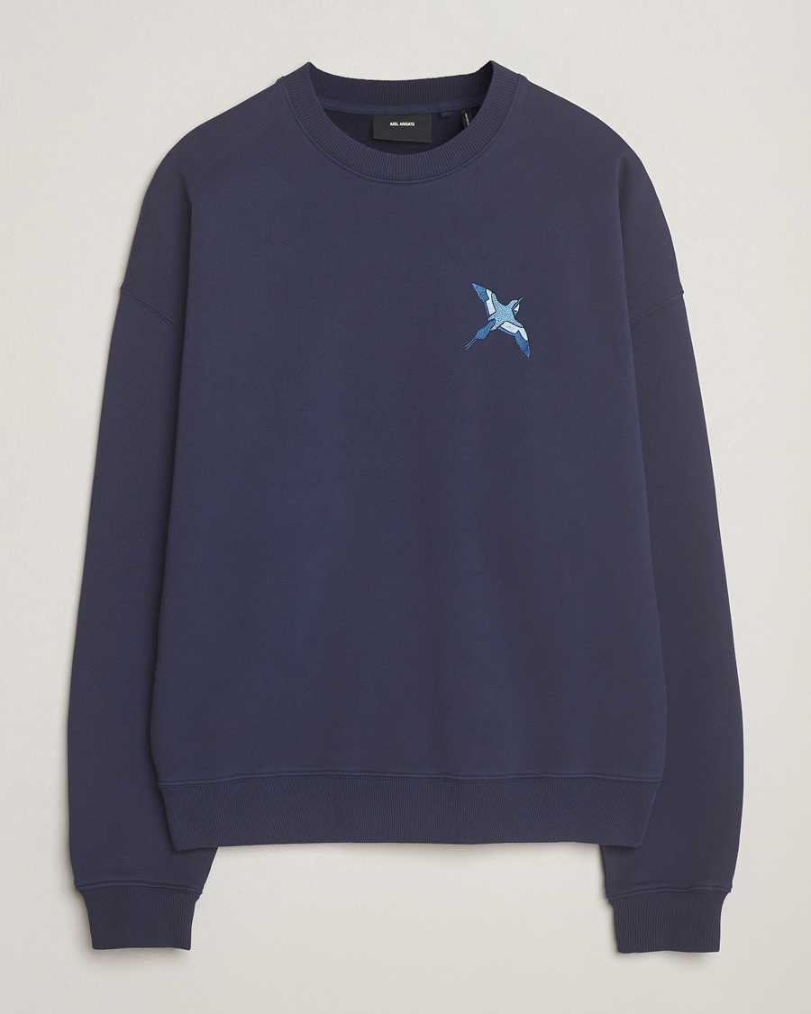 Men | Sweaters & Knitwear | Axel Arigato | Micro Bee Bird Sweatshirt Navy