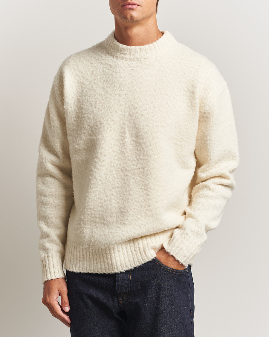 A.P.C. Edward Wool Knitted Sweater Ecru at CareOfCarl.com