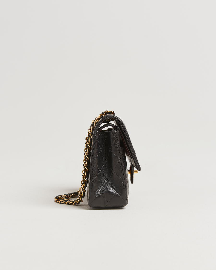 Men | Chanel Pre-Owned Classic Double Flap Medium Lambskin Black | Chanel Pre-Owned | Classic Double Flap Medium Lambskin Black