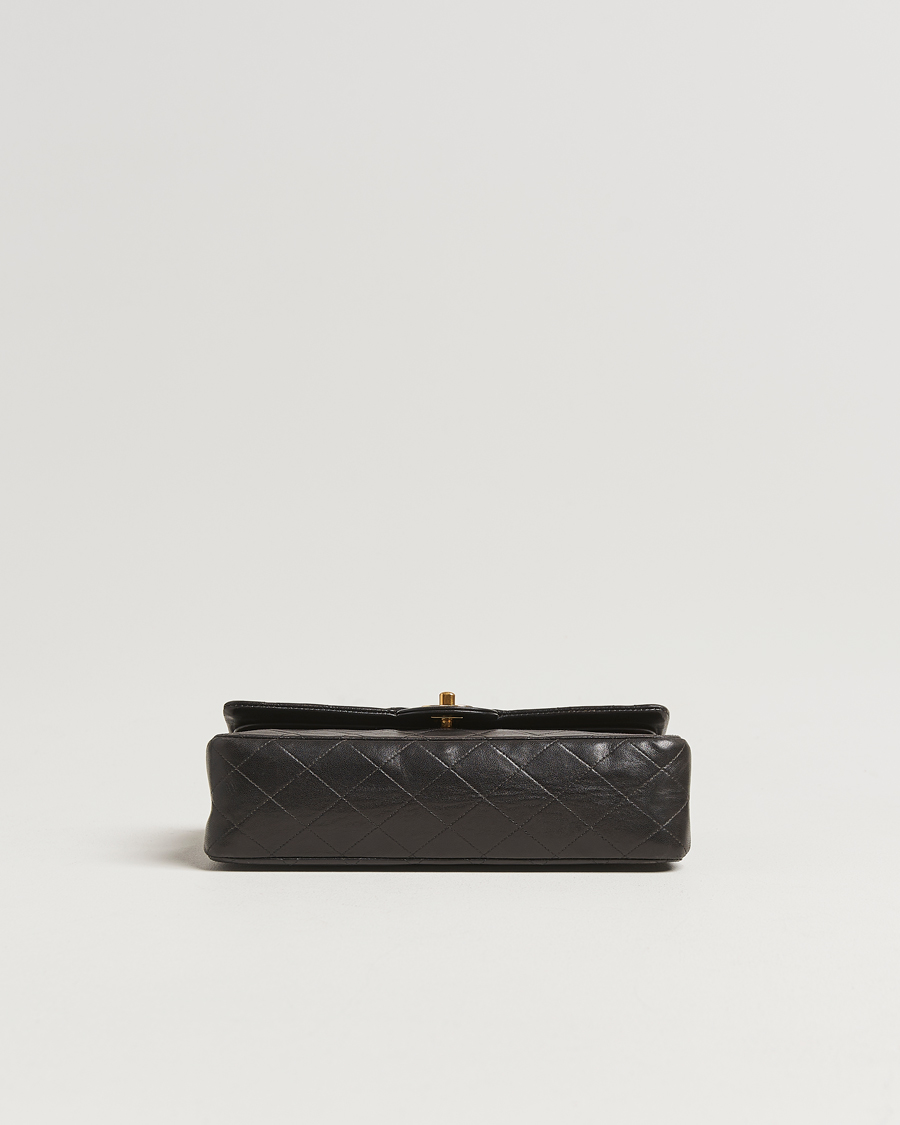 Men | Chanel Pre-Owned Classic Double Flap Medium Lambskin Black | Chanel Pre-Owned | Classic Double Flap Medium Lambskin Black