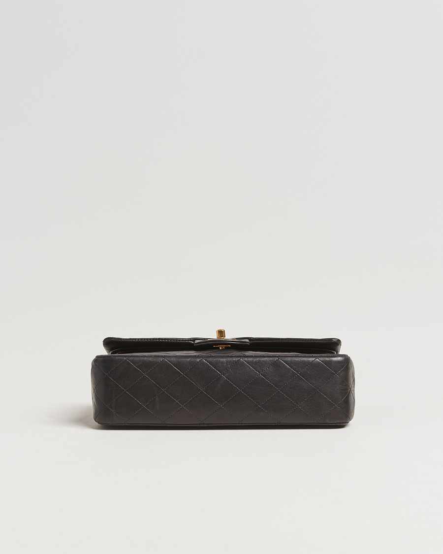 Men | Chanel Pre-Owned Classic Double Flap Medium Lambskin Black | Chanel Pre-Owned | Classic Double Flap Medium Lambskin Black