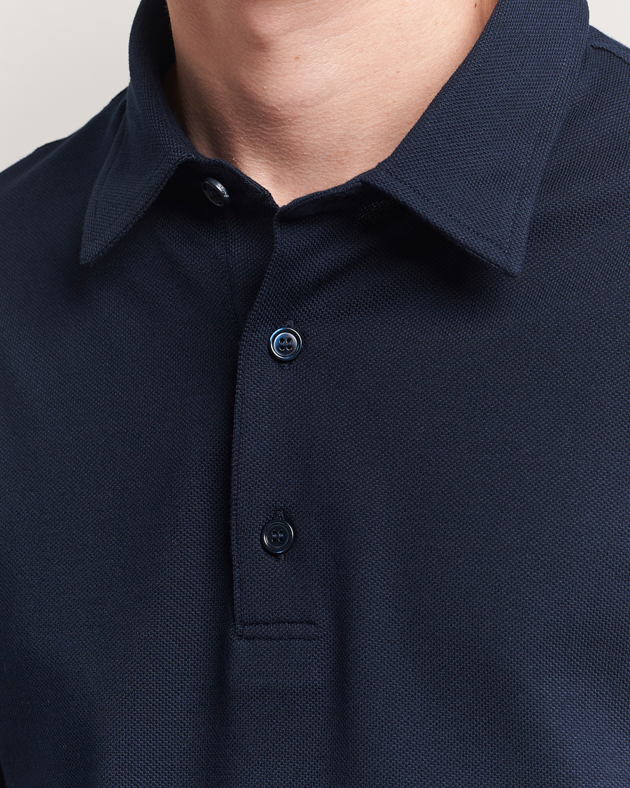 Men | Polo Shirts | Brioni | Short Sleeve Polo Piquet Navy