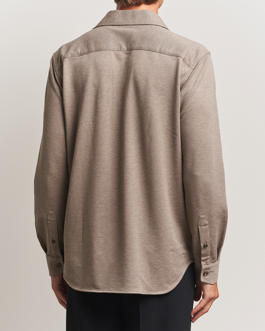 Men | Shirts | Brioni | Cotton Piquet Shirt Beige