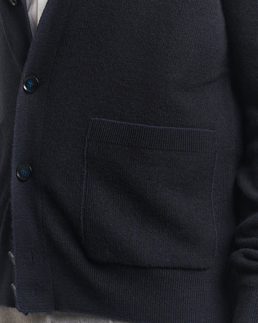 Men | Sweaters & Knitwear | Brioni | Wool/Cashmere Rib Cardigan Navy