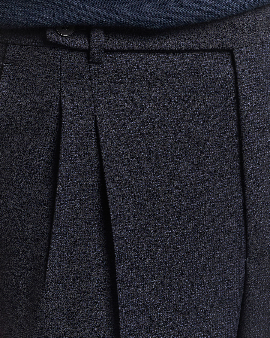 Men | Trousers | Brioni | Capri Wool Trousers Navy