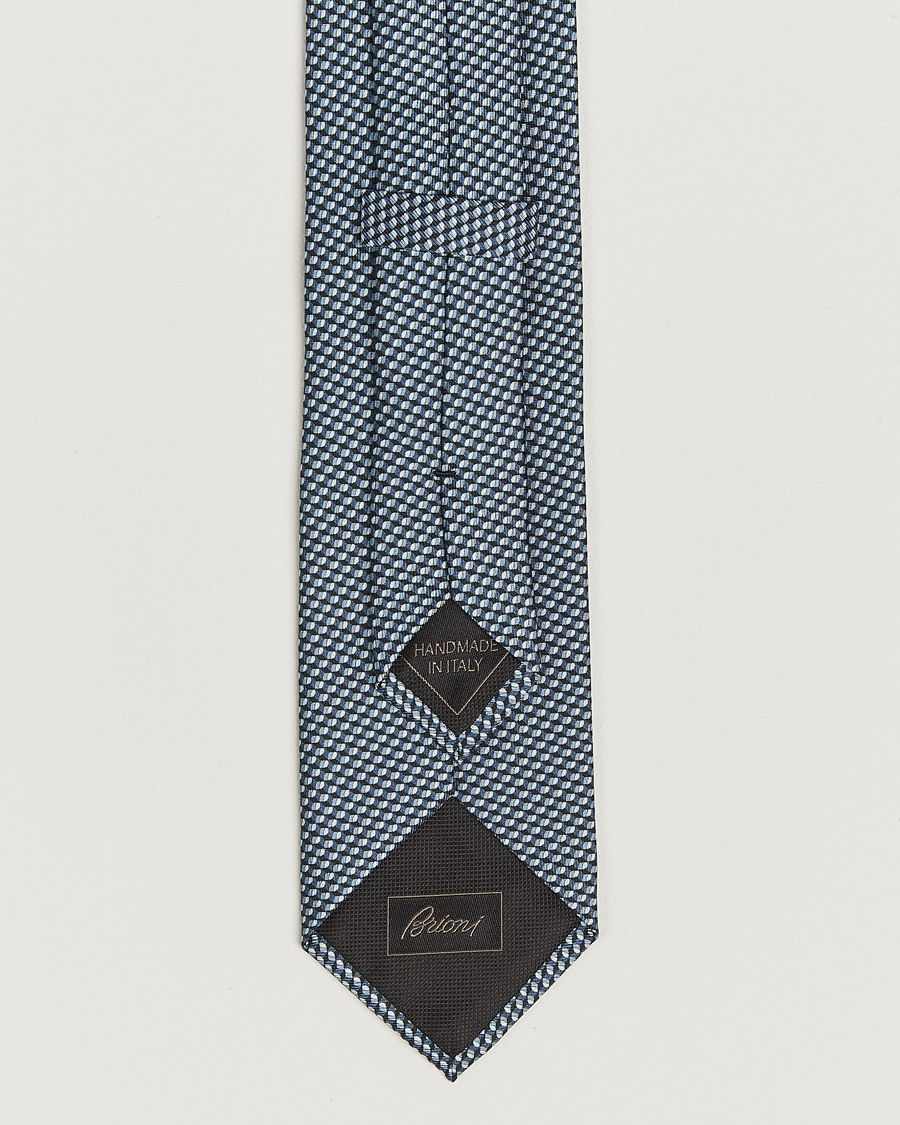 Men | Brioni Printed Silk Tie Navy | Brioni | Printed Silk Tie Navy