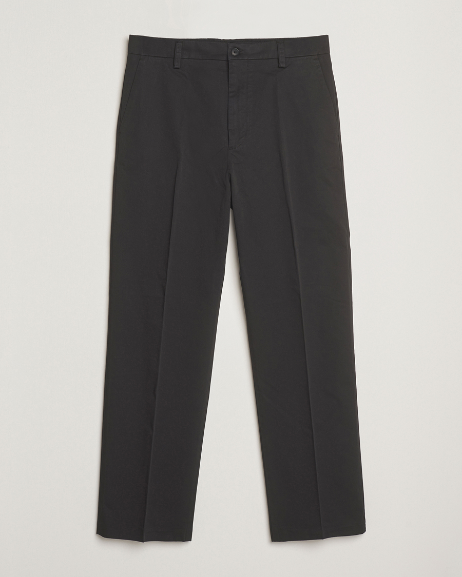 Men | Trousers | NN07 | Paw Cotton/Lyocell Pleated Trousers Black