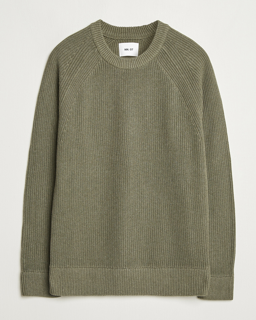 Men | Sweaters & Knitwear | NN07 | Jacobo Cotton Knitted Sweater Capers Green