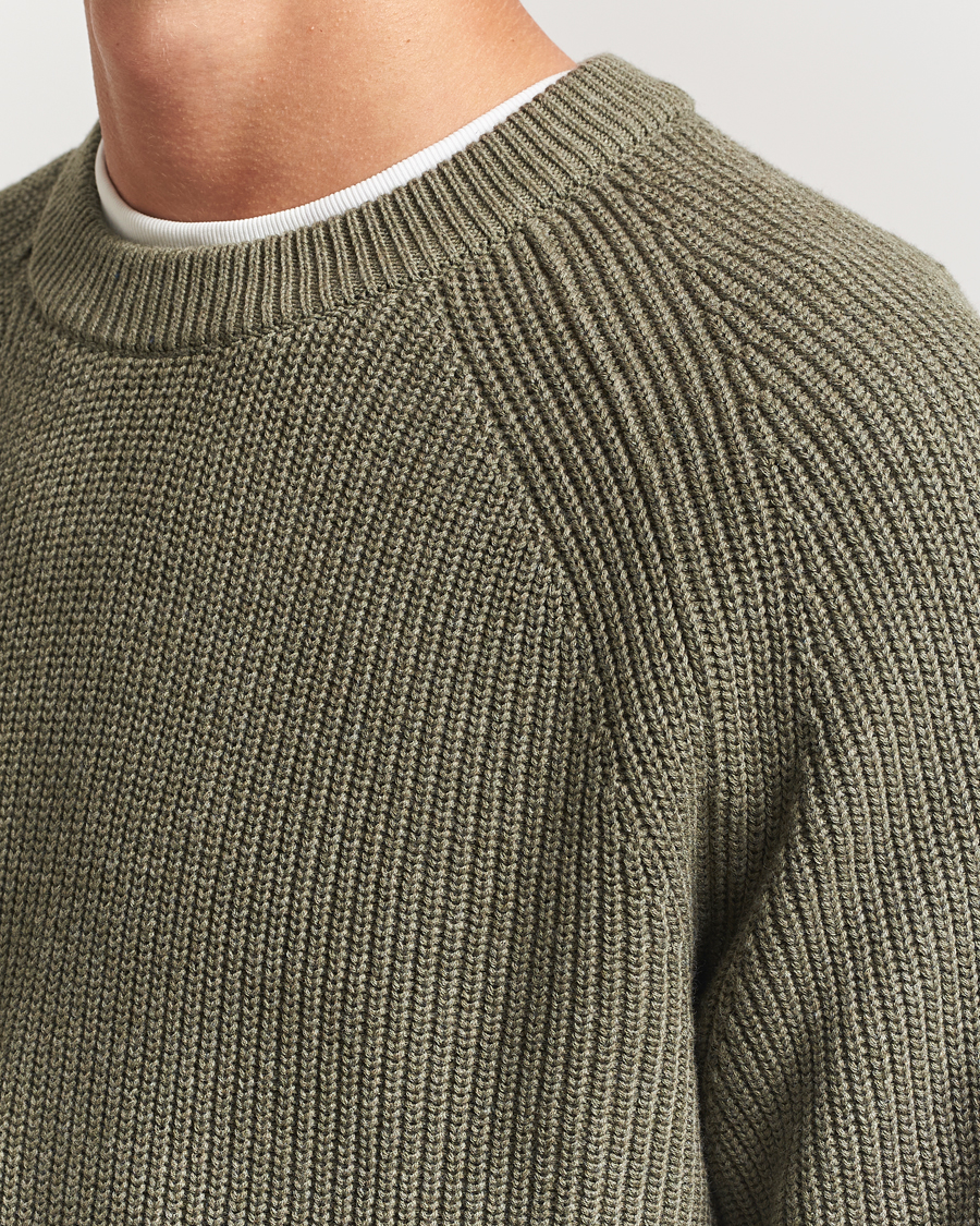 Men | Sweaters & Knitwear | NN07 | Jacobo Cotton Knitted Sweater Capers Green