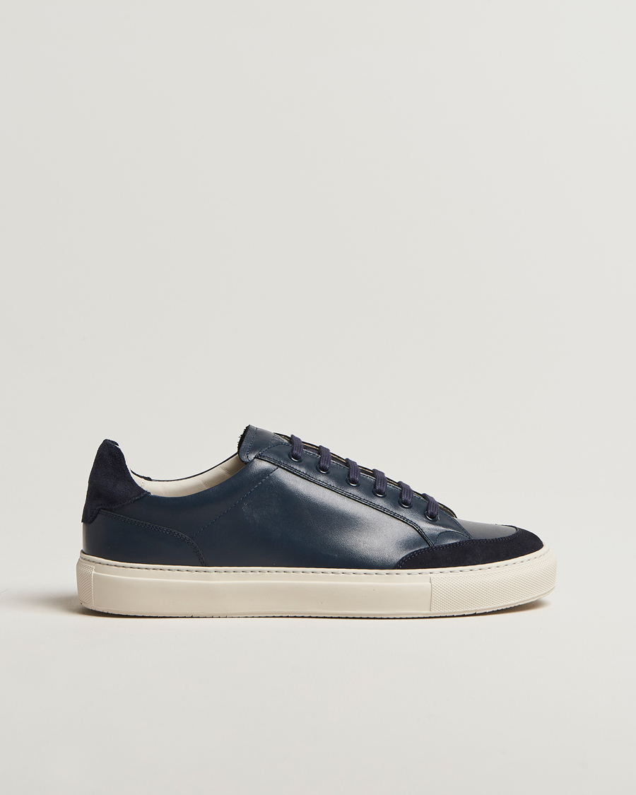 Men | Sneakers | Sweyd | Center Leather/Suede Sneakers Navy