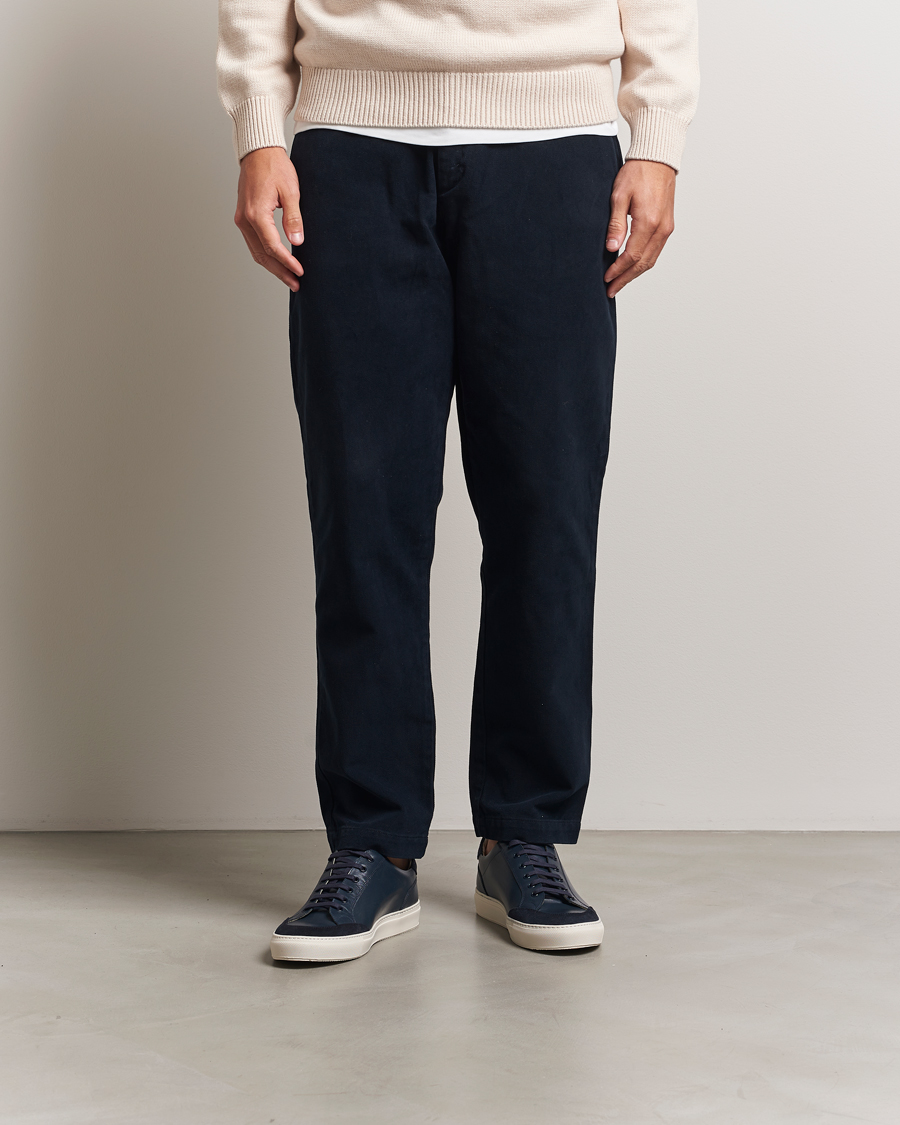 Men | Sneakers | Sweyd | Center Leather/Suede Sneakers Navy