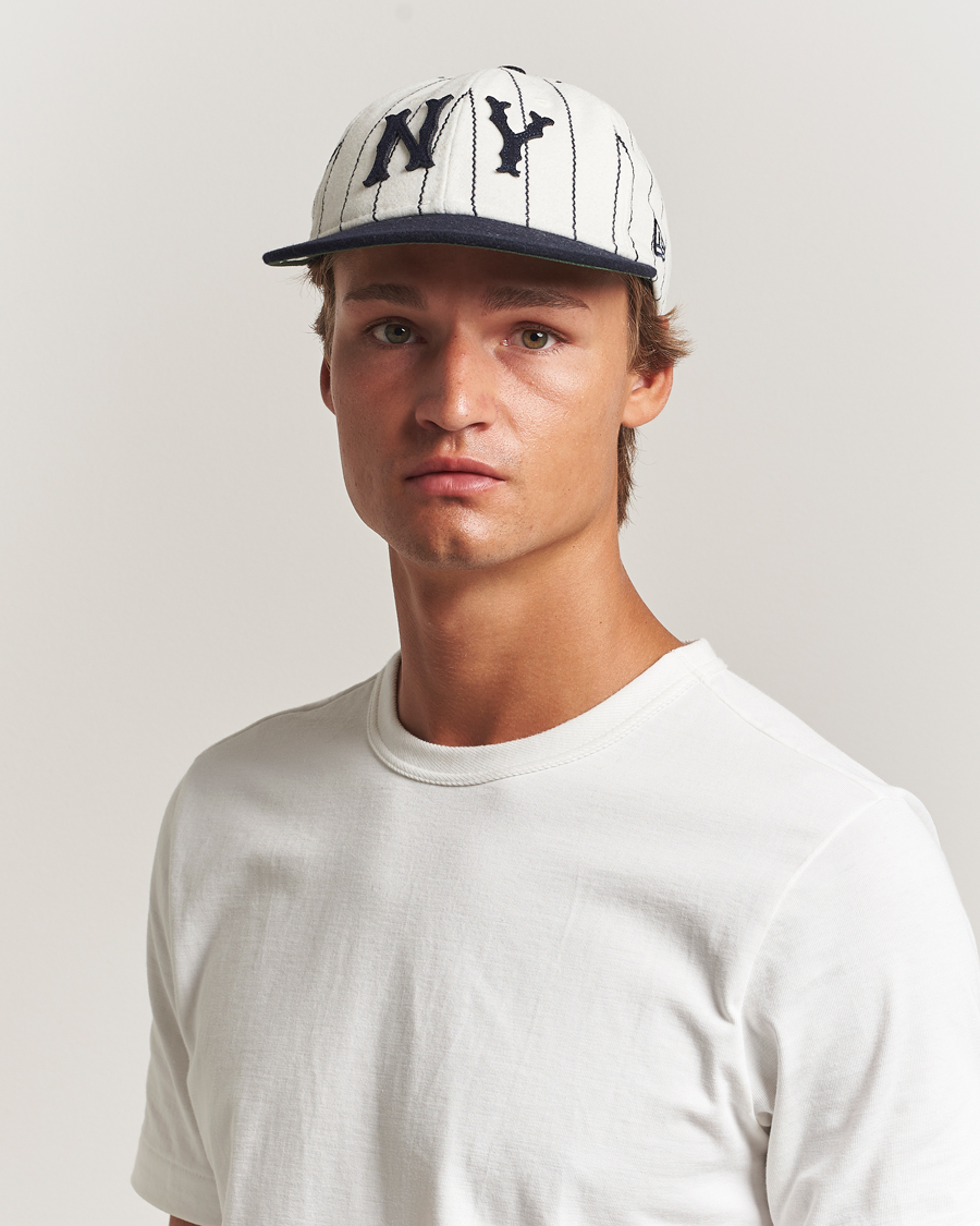 Men | Hats & Caps | New Era | Retro Crown 9Fifty Melton Wool Cap New York Yankees Stripe