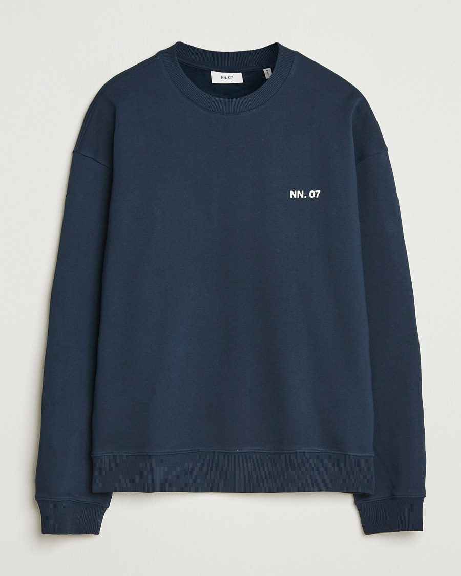 Men | Sweaters & Knitwear | NN07 | Dagon Crew Neck Sweatshirt Navy