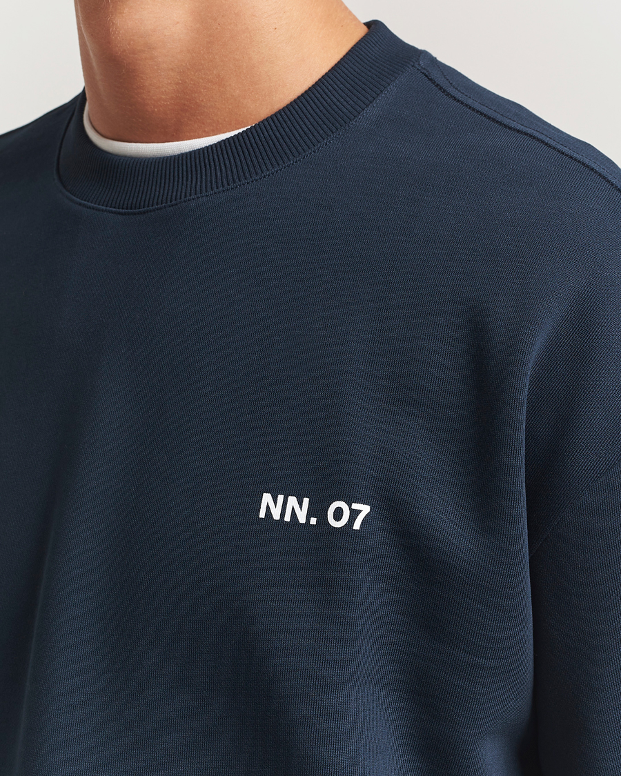 Men | Sweaters & Knitwear | NN07 | Dagon Crew Neck Sweatshirt Navy