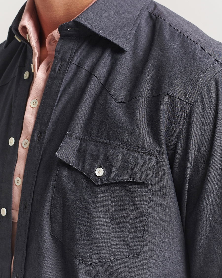 Men | Shirts | Massimo Alba | Arizona Western Shirt Dark Blue