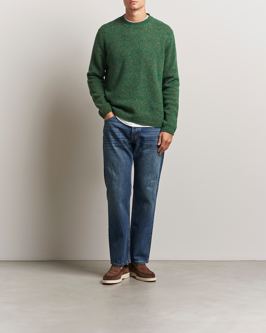 Men | Sweaters & Knitwear | Massimo Alba | Wool Mouline Sweater Green