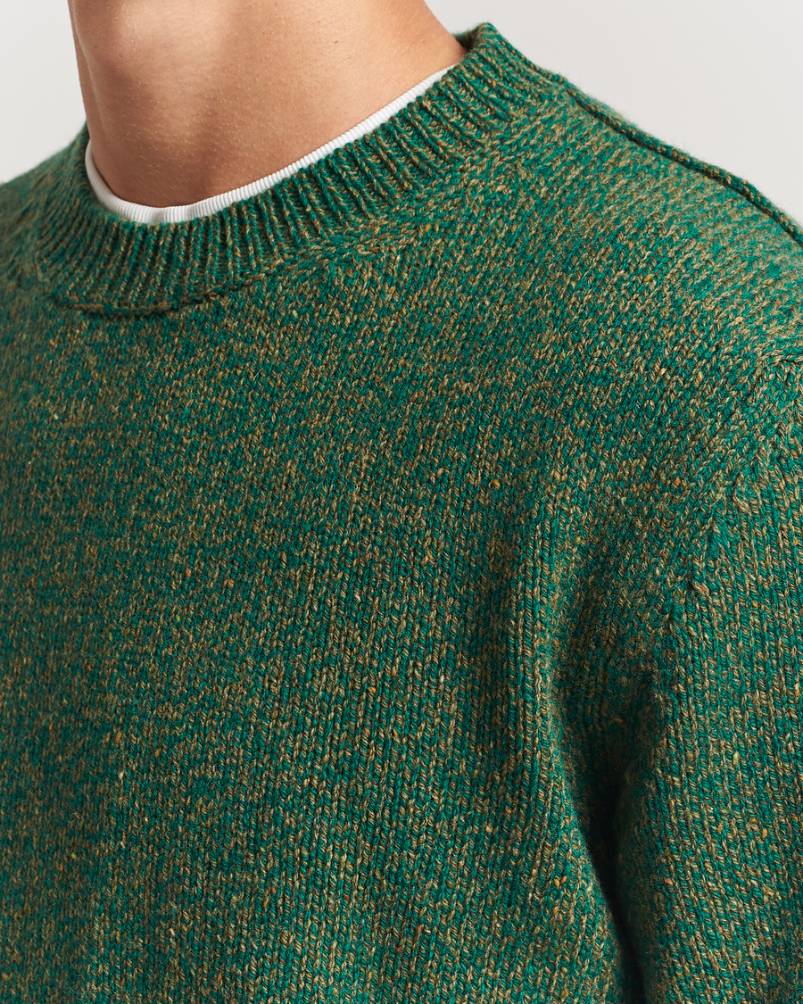 Men | Sweaters & Knitwear | Massimo Alba | Wool Mouline Sweater Green