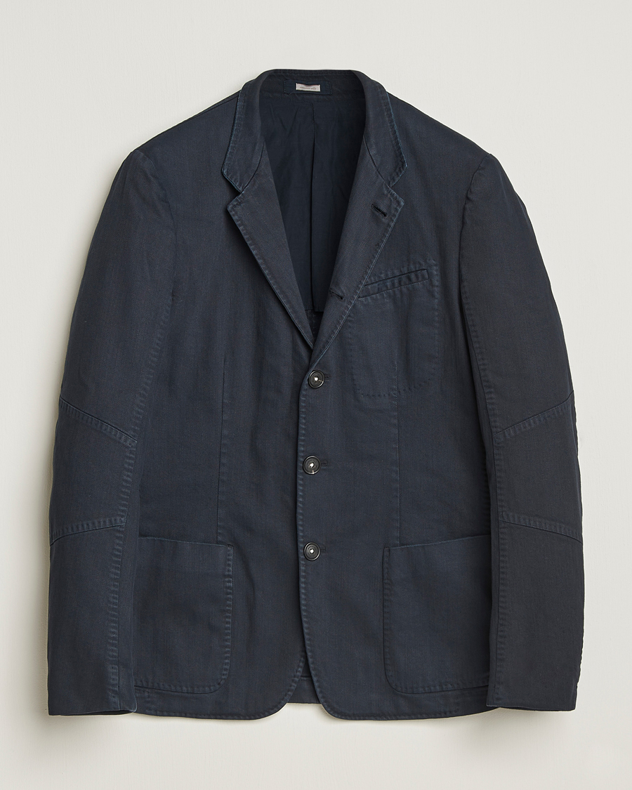 Massimo Alba Gstaad Bull Cotton Jacket Navy at CareOfCarl.com