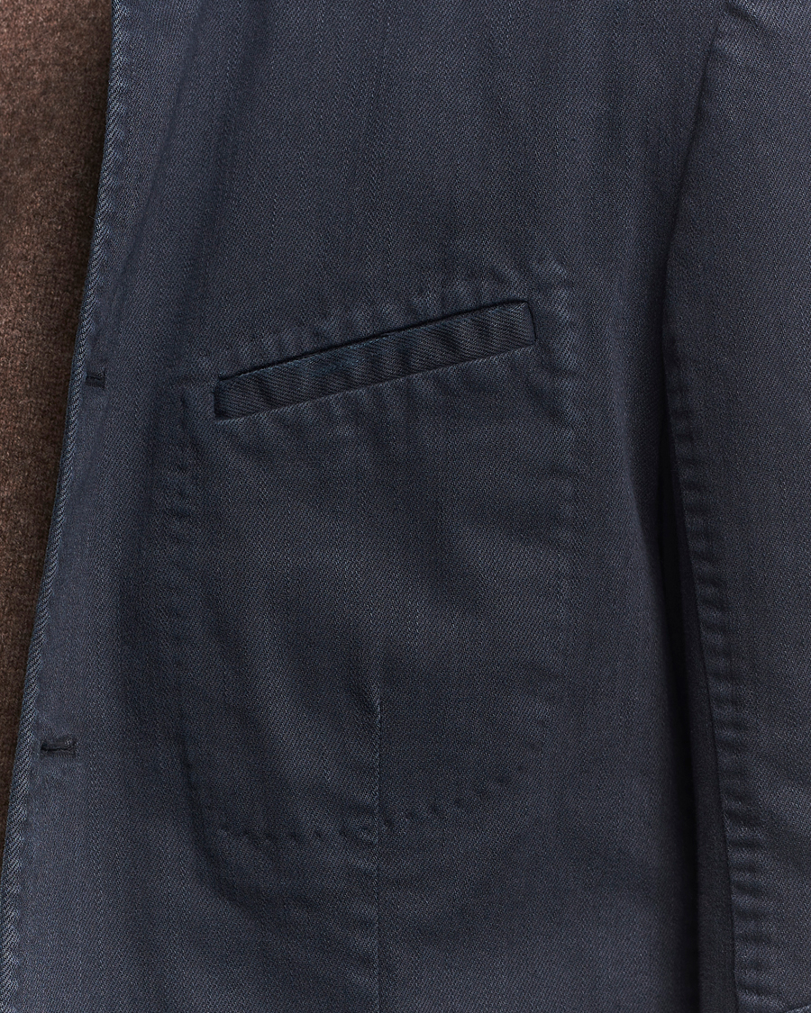 Massimo Alba Gstaad Bull Cotton Jacket Navy at CareOfCarl.com