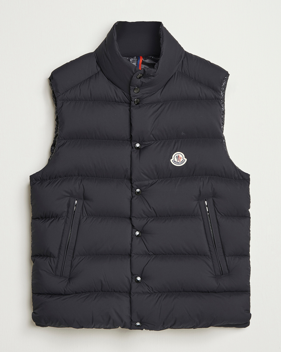 Moncler Tibb Matte Down Vest Black at CareOfCarl.com