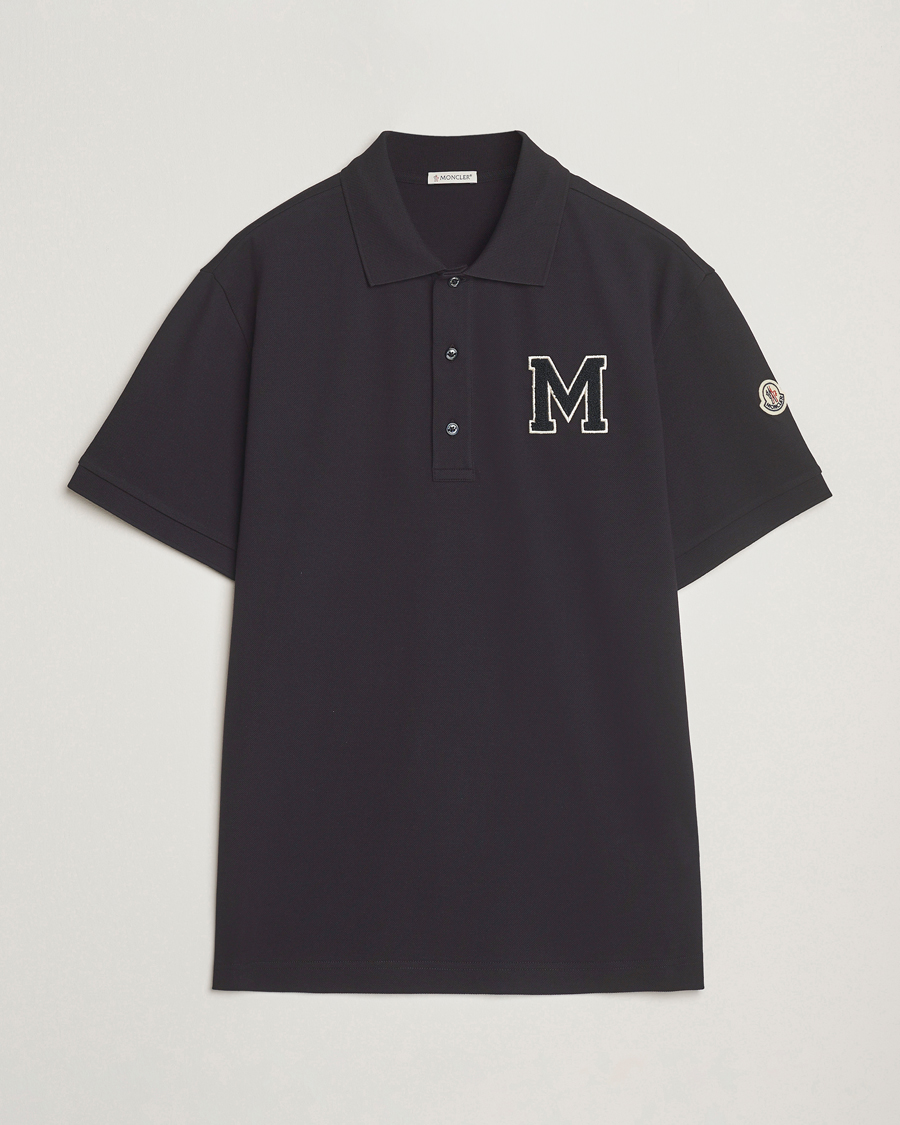 Men | Polo Shirts | Moncler | Archive Logo Polo Navy